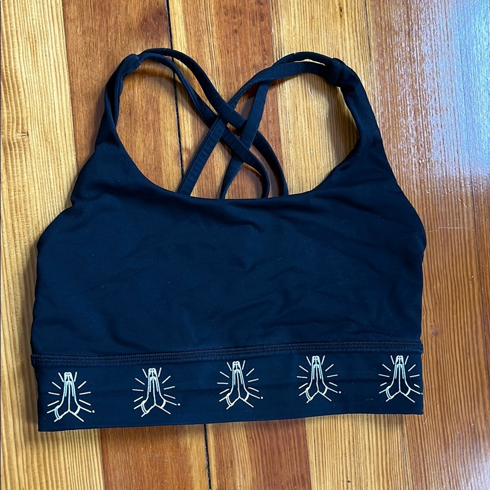 Black and Gold Women's Sports Bra
